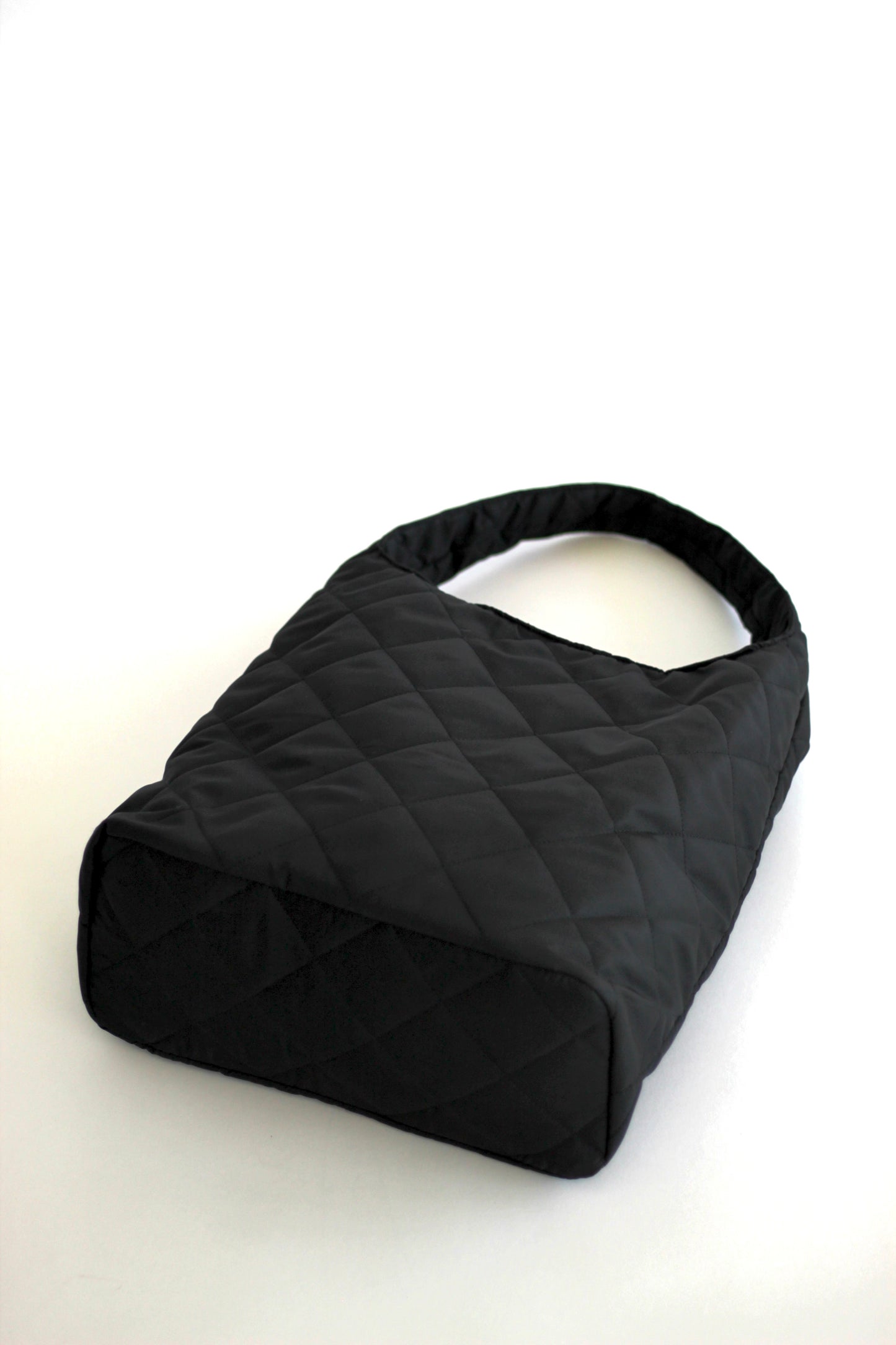 Black Quilted Puffer Tote